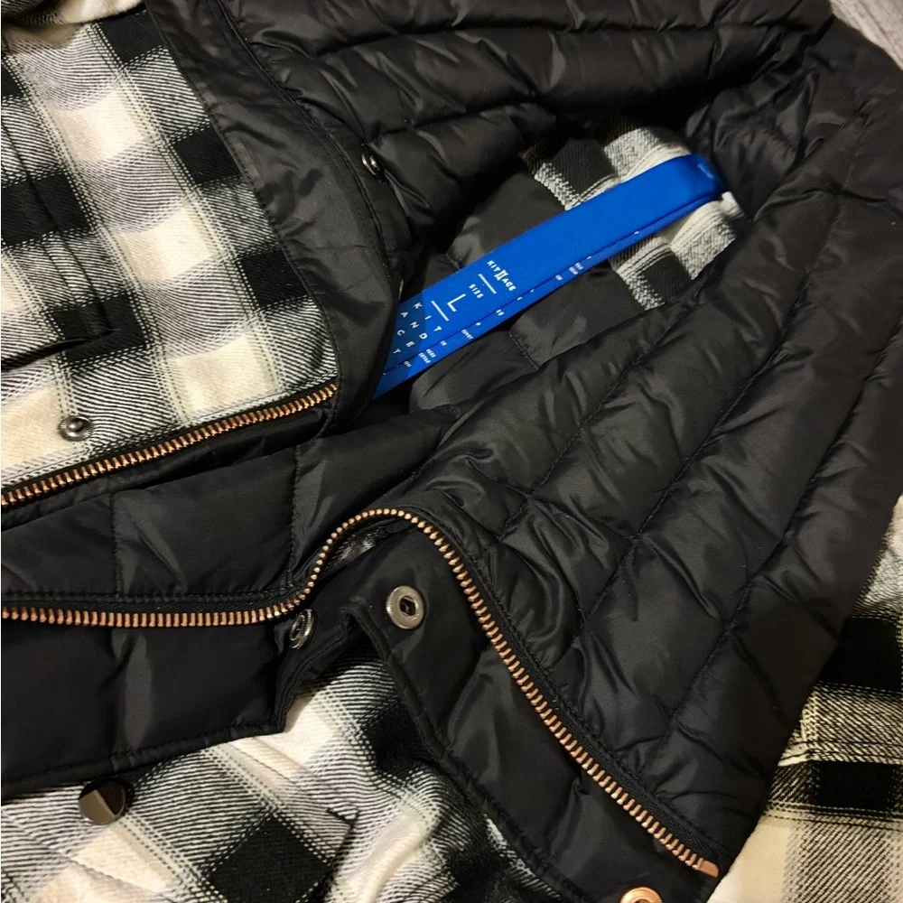 Kit and Ace Black and White Plaid Jacket with PREMIUM Rose Gold hardware - Picture 3 of 11